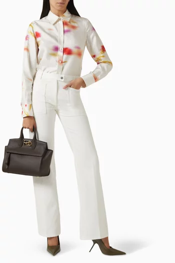 Straight-leg Pants in Cotton