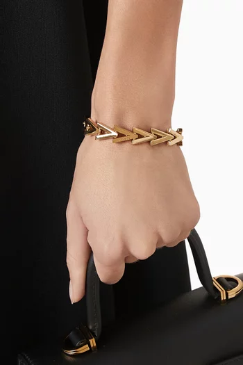 Medusa Charm Bracelet in Gold-tone Brass