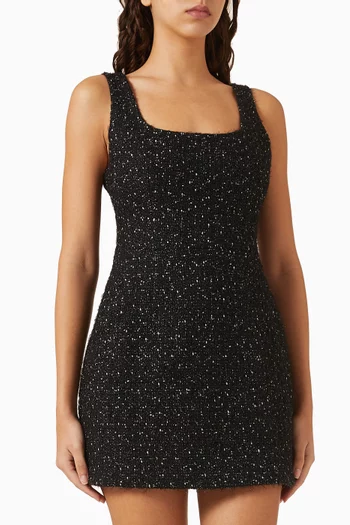 Lurex Mini Dress in Tweed