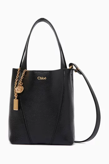 Small Spin Tote Bag in Grained Leather