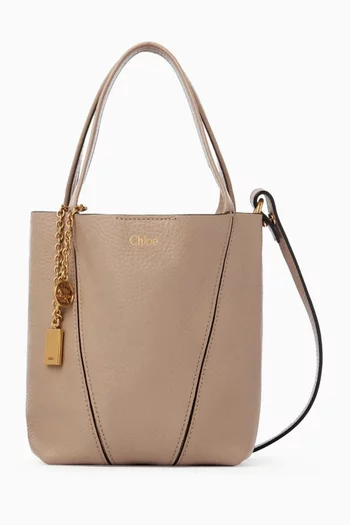 Small Spin Tote Bag in Grained Leather
