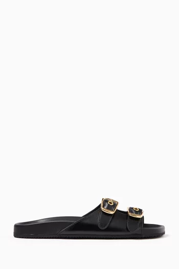 Polly Slides in Shiny Leather