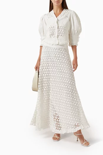 Embroidered Jacket in Linen