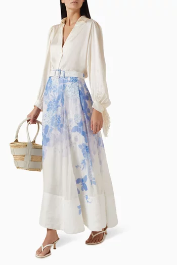 Organza Maxi Skirt in Viscose