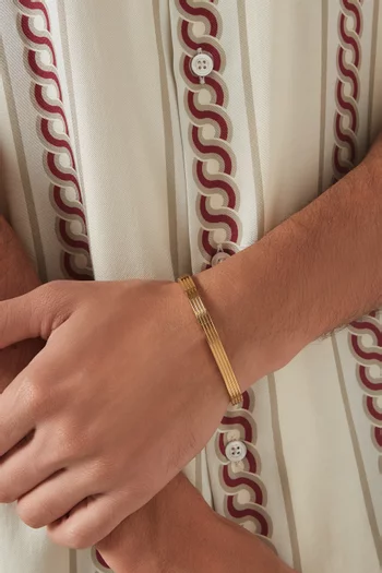 Gentleman Bangle in Gold-plated Stainless Steel