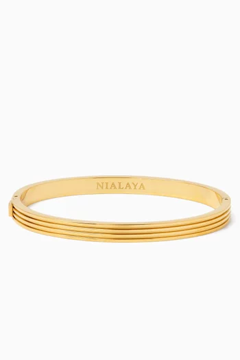 Gentleman Bangle in Gold-plated Stainless Steel