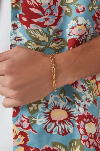 Cable Chain Bracelet in 18kt Gold-plated Stainless Steel