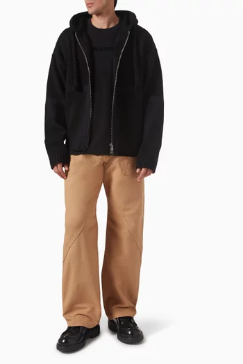 Anchor Logo Hoodie in Wool