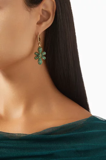 Tao Agapa Flower Drop Earrings in Gold-plated Metal