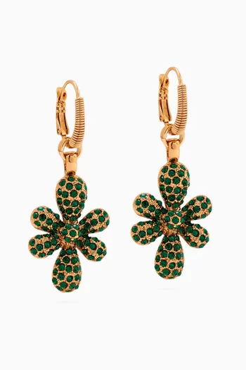 Tao Agapa Flower Drop Earrings in Gold-plated Metal