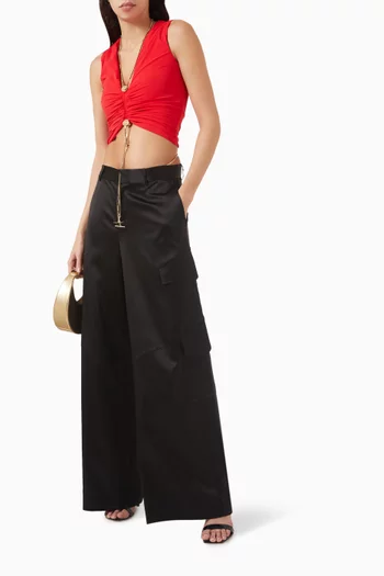 Vivie Crop Top in Stretch Nylon