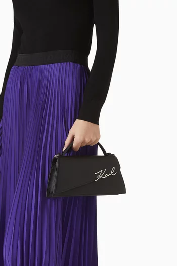 K/Signature Slim Crossbody Bag in Leather