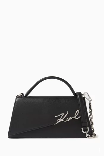 K/Signature Slim Crossbody Bag in Leather