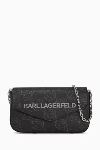 IKON Monogram Pouch in Faux Leather