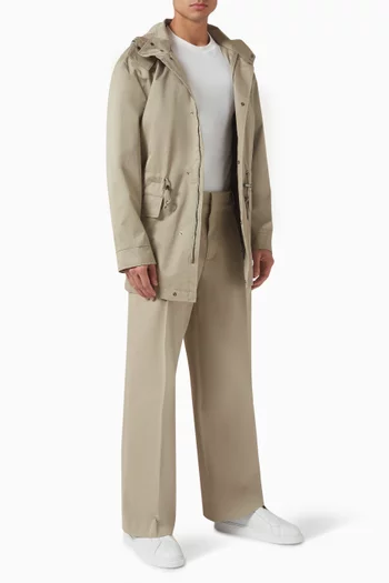 Wide-leg Pants in Cotton Twill
