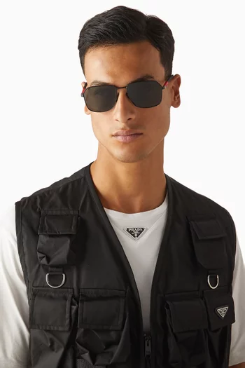 Rectangle Sunglasses in Metal