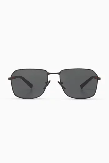 Rectangle Sunglasses in Metal
