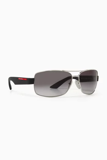 Rectangle Sunglasses in Metal