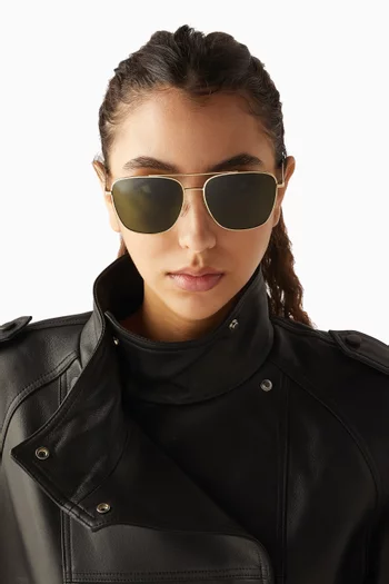 PH D-frame Sunglasses in Metal