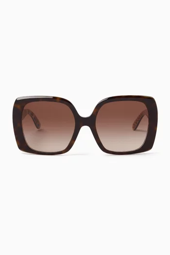 Oversized Square Sunglasses in Acetate