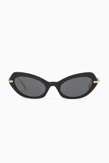 Butterfly Sunglasses in Acetate & Metal