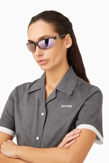 Oval Mirror Sunglasses in Metal
