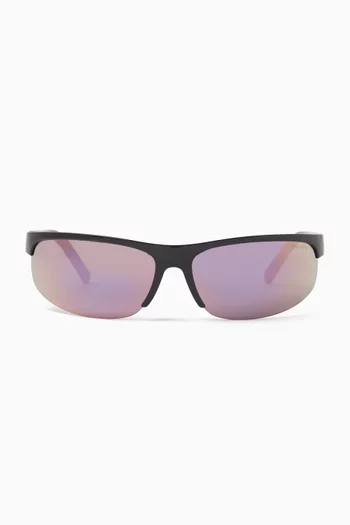 Oval Mirror Sunglasses in Metal