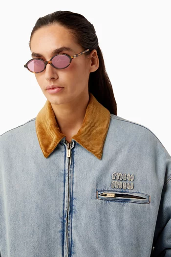 Oval Sunglasses in Acetate