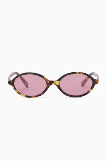 Oval Sunglasses in Acetate