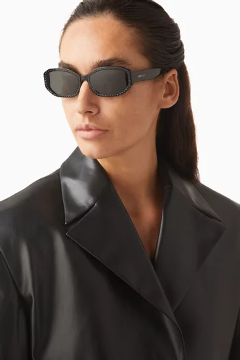 Stud-embellished Sunglasses in Acetate