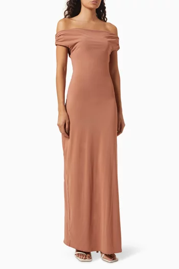 Nixi Maxi Dress in Stretch-nylon