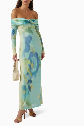 Heartbeats Twist Gown in Mesh