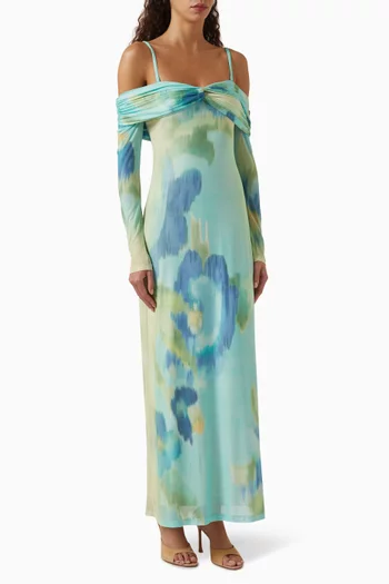 Heartbeats Twist Gown in Mesh