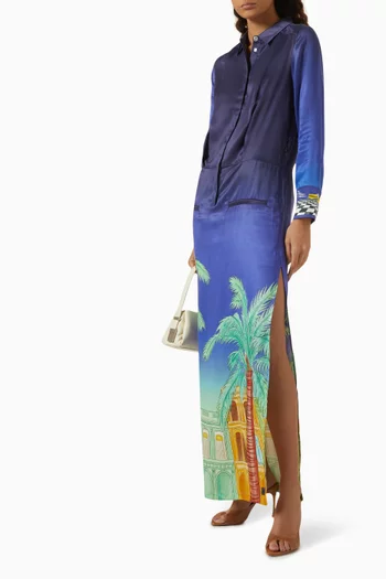 Cuban Nights Sagitta Maxi Dress in Cupro