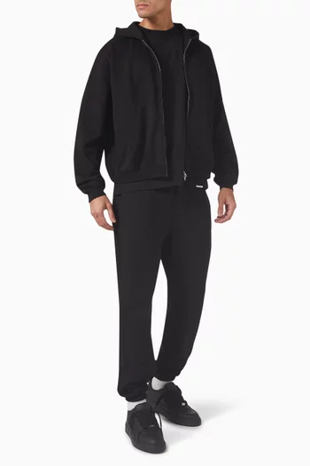 Cuffed Initial Sweatpants in Cotton
