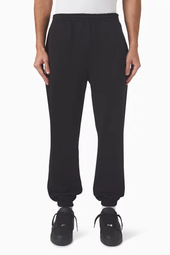 Cuffed Initial Sweatpants in Cotton