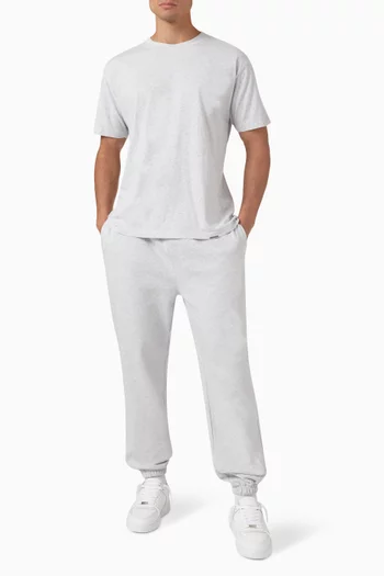 Cuffed Initial Sweatpants in Cotton