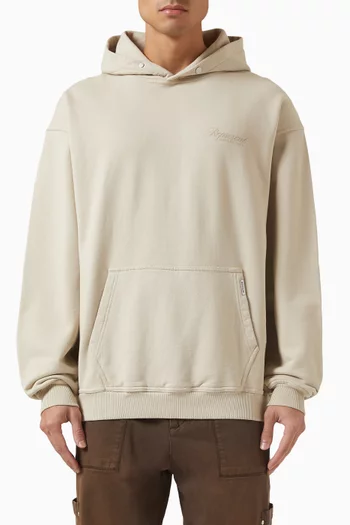 Oversized Owners Club Script Hoodie in Cotton