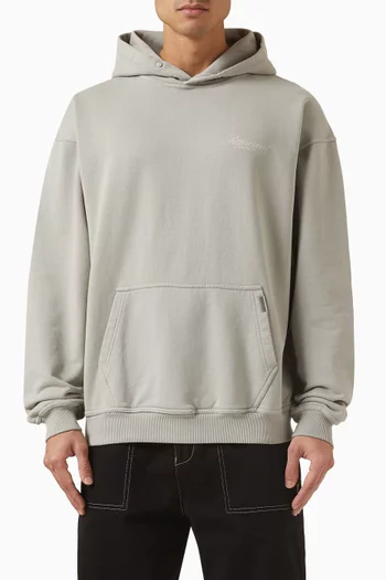 Oversized Owners Club Script Hoodie in Cotton