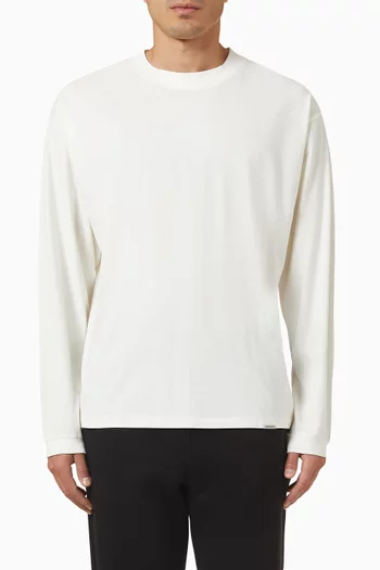 Initial Long-sleeve T-Shirt in Cotton Jersey