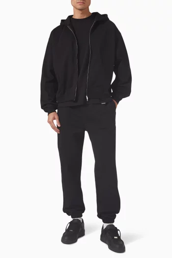 Initial Zip Hoodie in Cotton