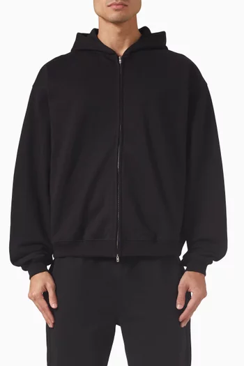 Initial Zip Hoodie in Cotton