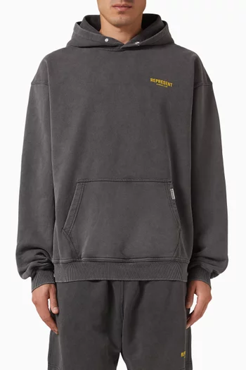 Oversized Owners Club Script Hoodie in Cotton