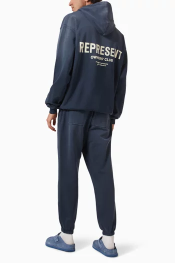 Oversized Owners Club Script Hoodie in Cotton