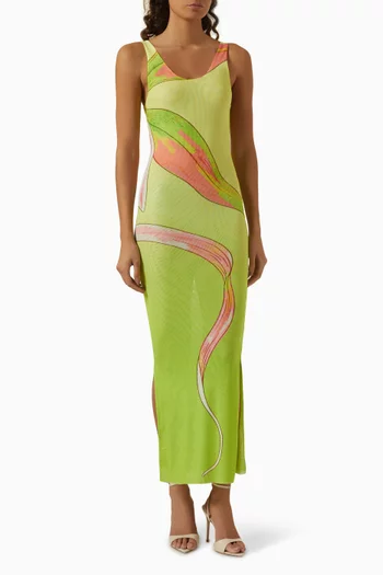 Havana Rise Maxi Dress in Mesh