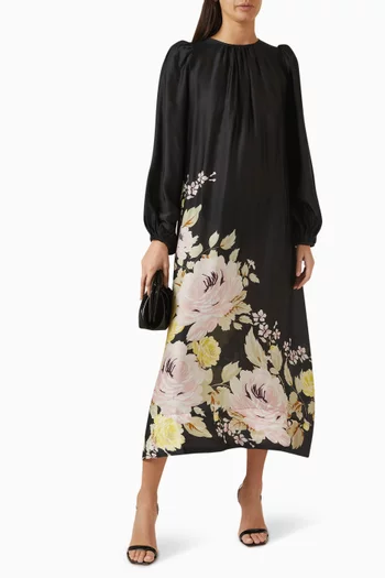 Floral Maxi Dress in Organza