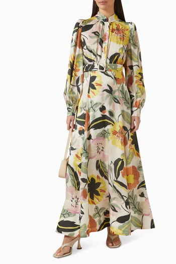 Floral Maxi Dress in Organza
