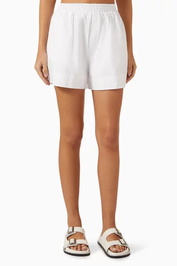 Elasticated-waist Shorts in Cotton