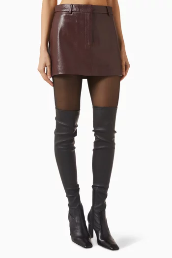 Mini Skirt in Lambskin Leather