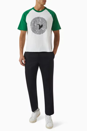 Printed Crop T-shirt in Cotton